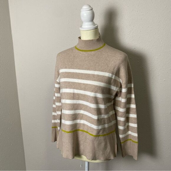 Tahari Super Soft Striped Mock Neck Tunic Sweater Women's Size Small - Picture 7 of 16